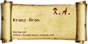 Krasz Áron névjegykártya